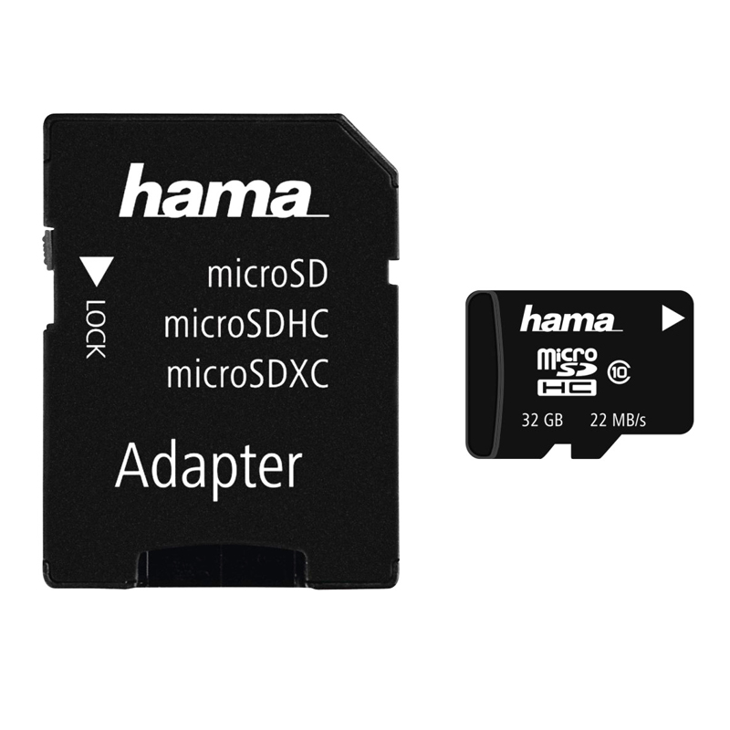 Card micro SDHC Hama, Clasa 10, 32 GB + adaptor Hama