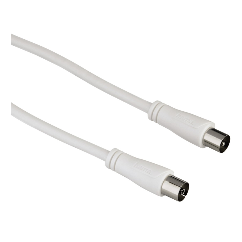 Cablu coaxial 122403 Hama, 90 dB, 5 m, Alb