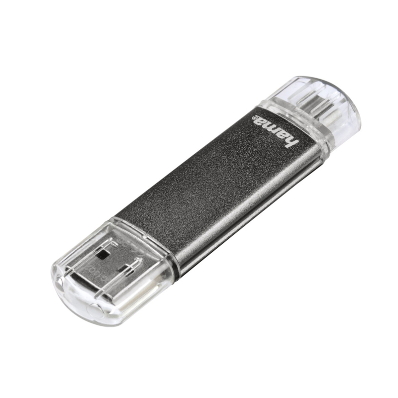 Stick Laeta Twin Hama, 64 GB, USB 2.0, Gri