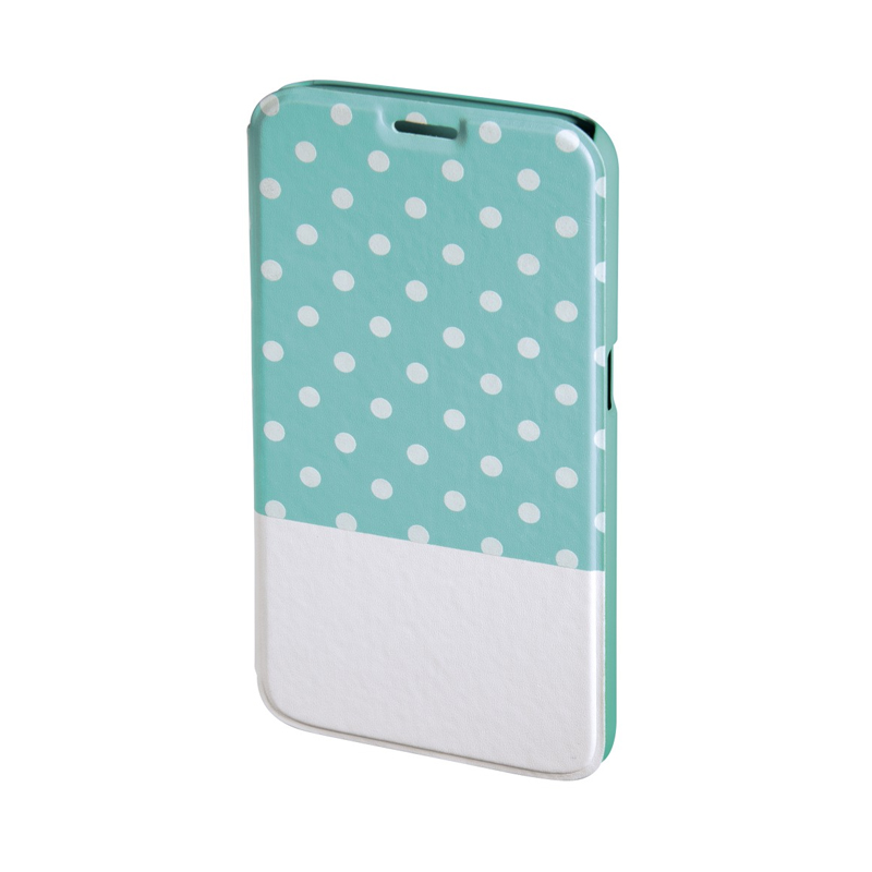 Husa Booklet Lovely Dots Samsung Galaxy S6, Verde/Alb
