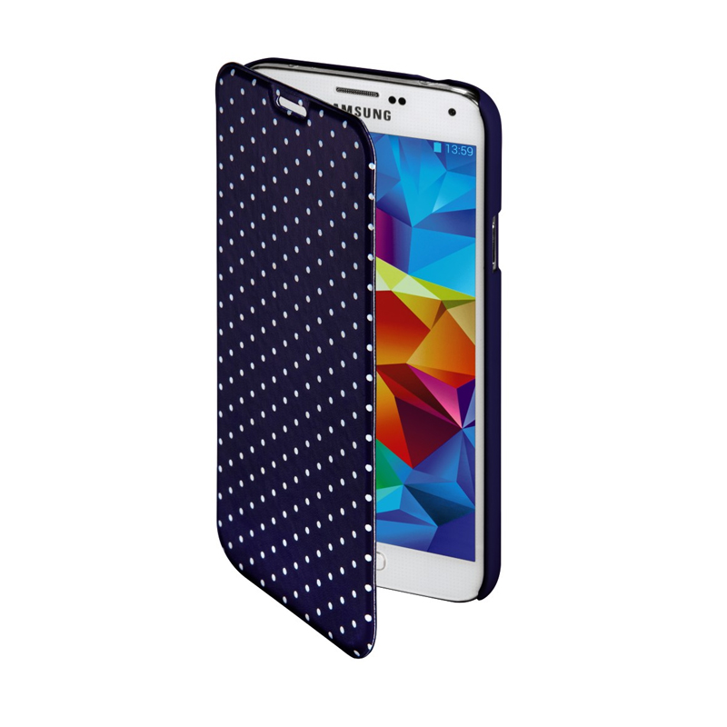 Husa Booklet Lumi Dots Samsung Galaxy S5 Hama, Negru/Alb