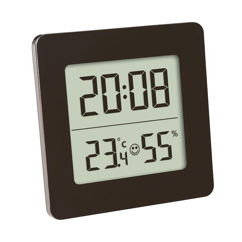 Termometru si higrometru digital TFA, LCD, cu ceas si alarma shopu.ro
