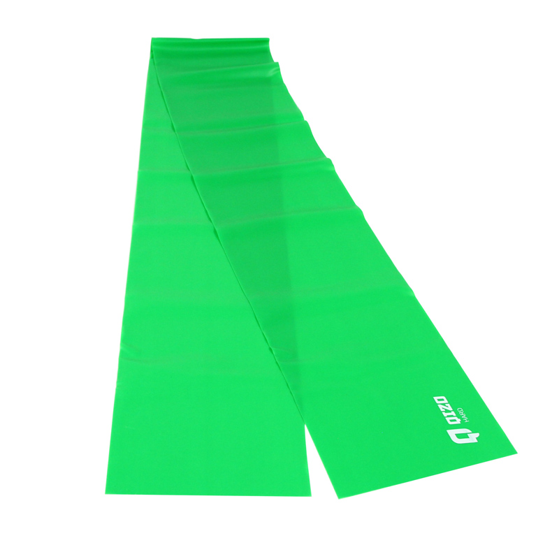 Banda elastica pentru fitness Qizo, 150 x 15 cm, rezistenta medie, Verde