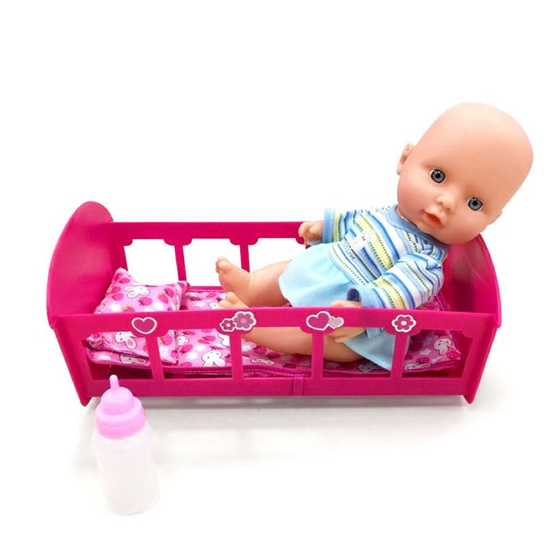 Bebelus interactiv Mini Baby cu patut si accesorii incluse