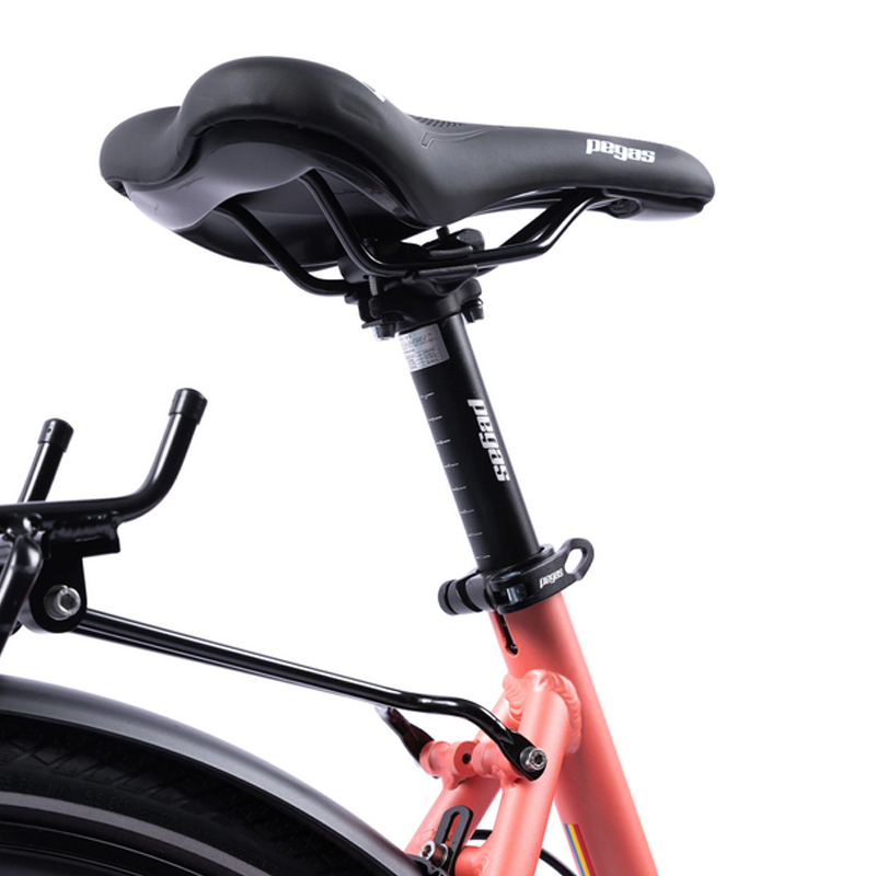 Bicicleta Pegas Hoinar Woman, 28 inch, 9 viteze, furca fixa, cadru aluminiu, franare cu disc, Hardtail, Roz mat