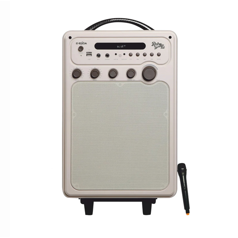 Boxa portabila E-Boda Retro Karaoke 100, 60 W, Bluetooth, USB, Card TF, Auxiliar, Radio FM e-Boda