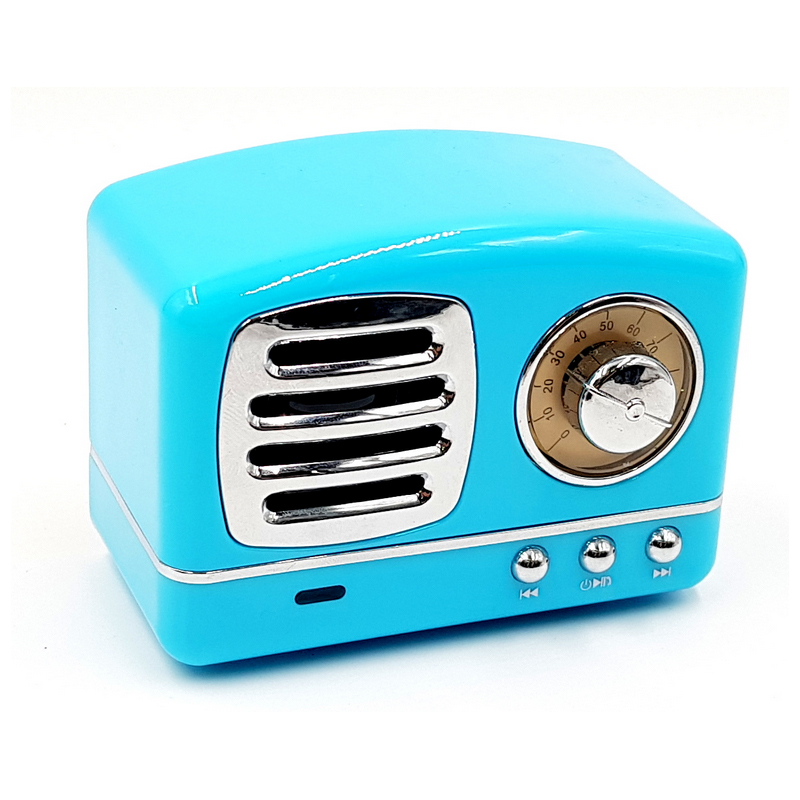 Boxa portabila, 3 W, difuzor 4 cm, slot micro SD, 50 Hz - 18 kHz, autonomie 2-3 ore, microfon incorporat, AUX, USB, acumulator reincarcabil, Albastru