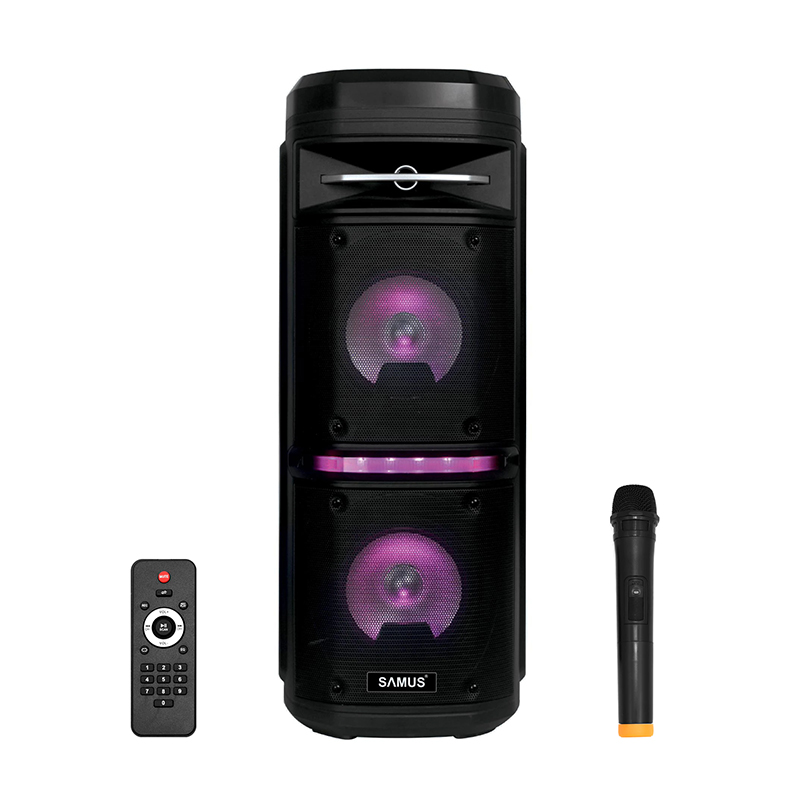 Boxa portabila Samus, 500 W, Bluetooth, intrare AUX/USB, TF card, 2600 mAh, microfon inclus Samus