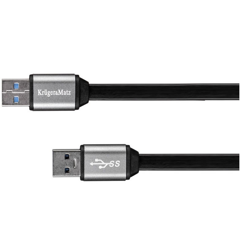 Cablu USB 3.0 Kruger Matz, USB tata - USB tata, 1m 2021 shopu.ro