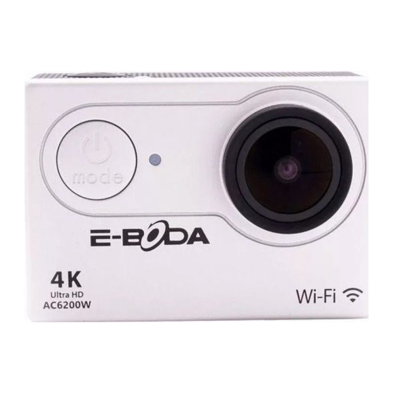 Camera video sport E-Boda, 4K Ultra HD, Wi-Fi, 2 inch, ecran LCD, MicroSD, HDMI, rezistenta la apa, accesorii incluse, Gri 