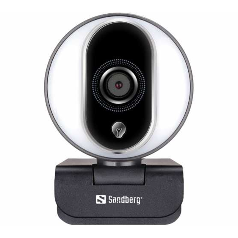 Camera web Streamer Pro Sandberg, Full HD, 1920 x 1080 px, USB 2.0, microfon incorporat, Negru