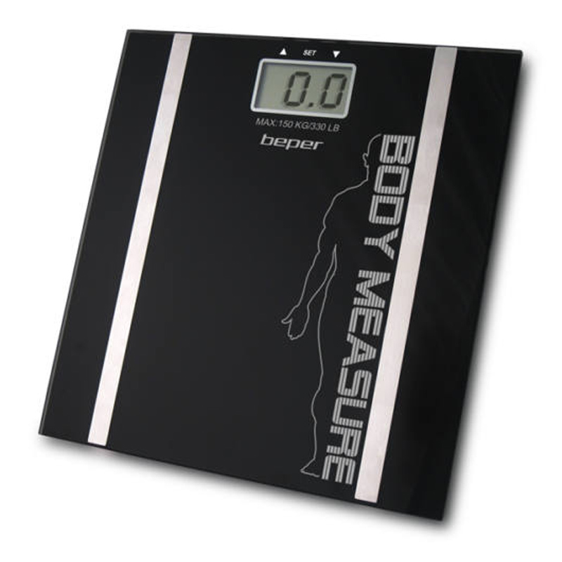 Cantar corporal de diagnostic Beper, 150 kg, 10 memorii, display LCD