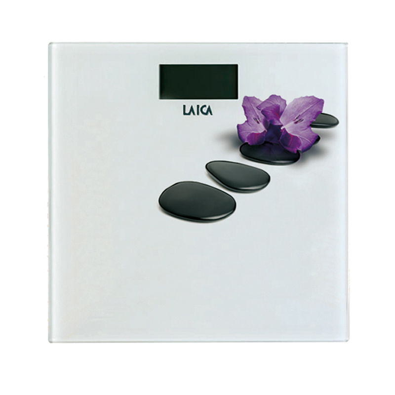 Cantar electronic Laica PS1056-A, 180 kg, ecran LCD, model floral