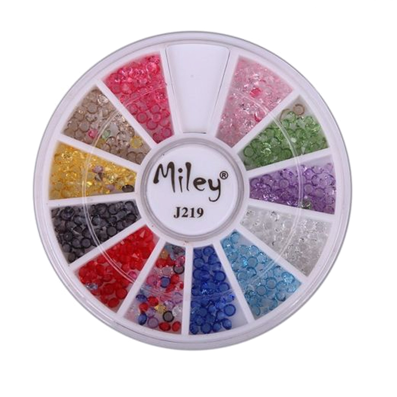 Carusel decor pentru unghii J219, model bilute multicolore Miley
