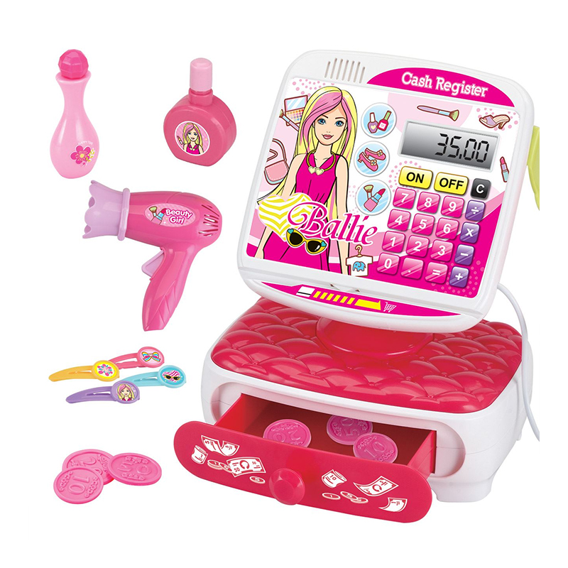 Casa de marcat pentru copii Star Shopping, 2 x AA, plastic, baterii incluse, accesorii incluse, 3 ani+, Roz General