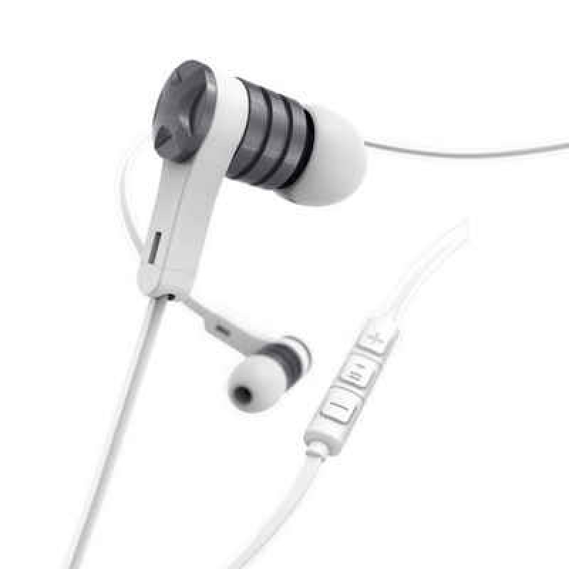 Casti Intense Hama, in ear, microfon, cablu plat, 1.2 m, Alb/Gri