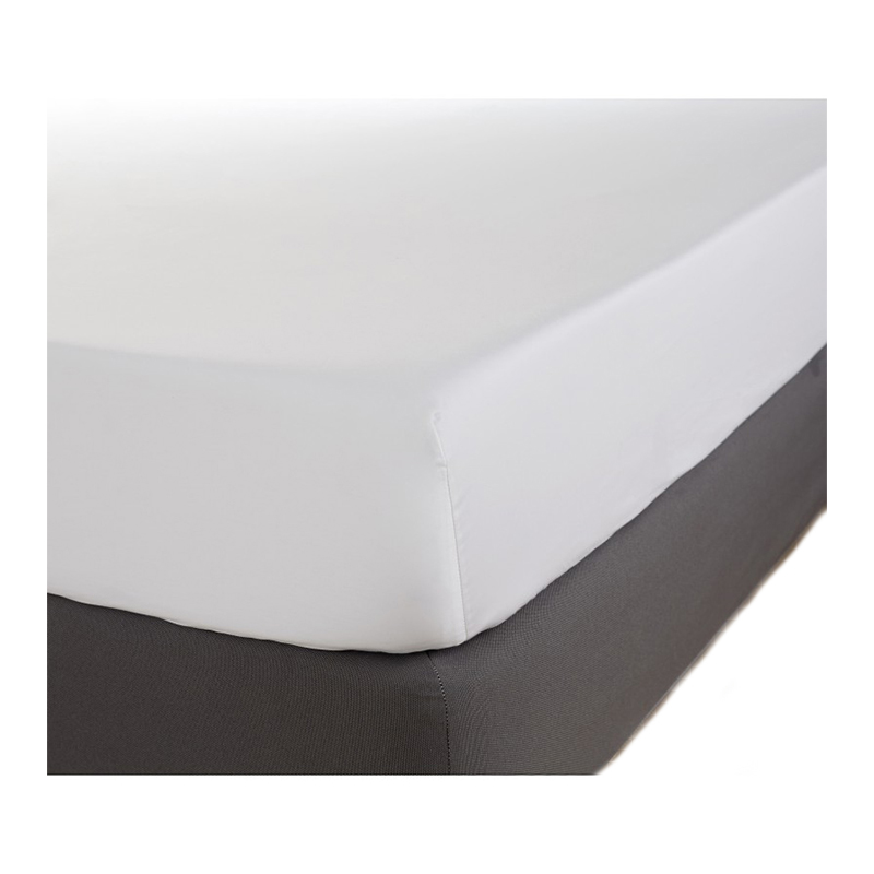 Cearceaf de pat cu elastic Behrens England, 180 x 200 cm, densitate 800TC, Alb