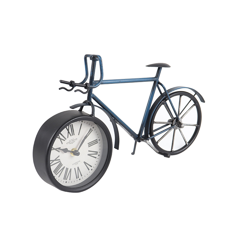 Ceas de birou, 33.5 x 9.5 x 21.5 cm, metal, forma bicicleta General