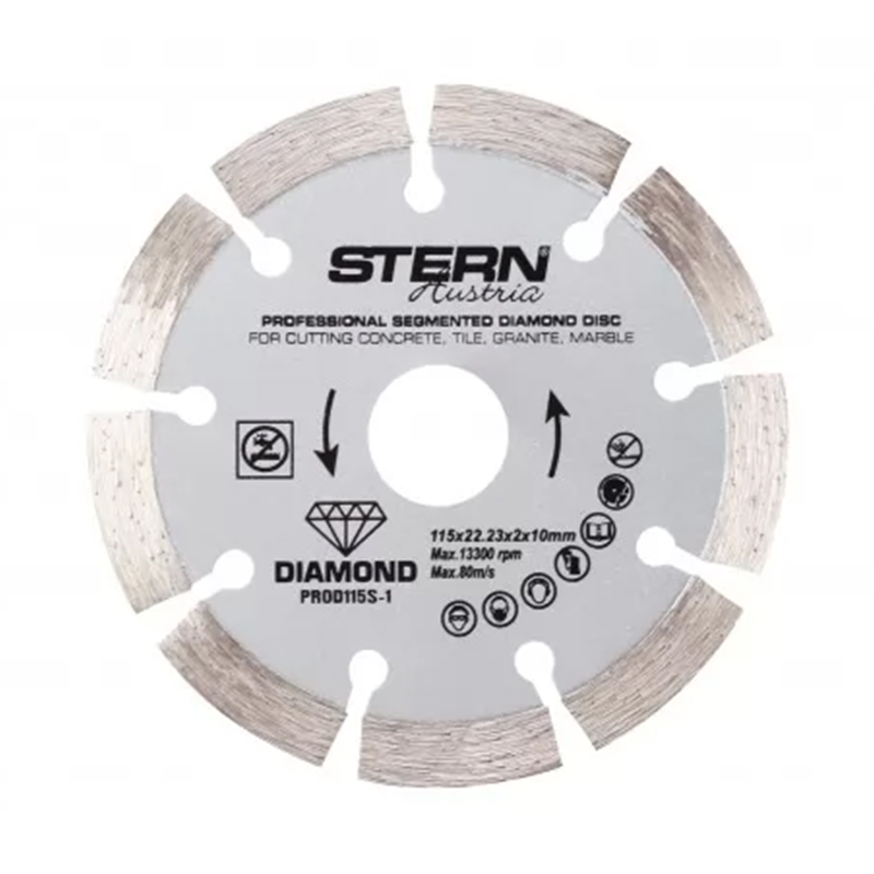 Disc diamantat segmentat Stern, 115 x 2 x 10 mm General imagine 2022 magazindescule.ro