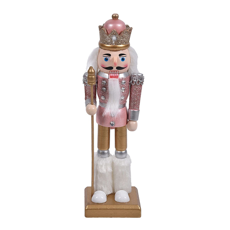 Figurina Spargatorul de nuci, 25 cm, corp lemn, Roz