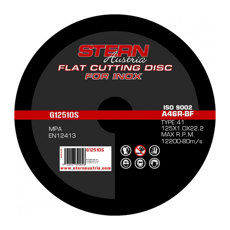 Disc abraziv metal-inox G12510S Stern, 125 x 1.0 mm shopu imagine noua