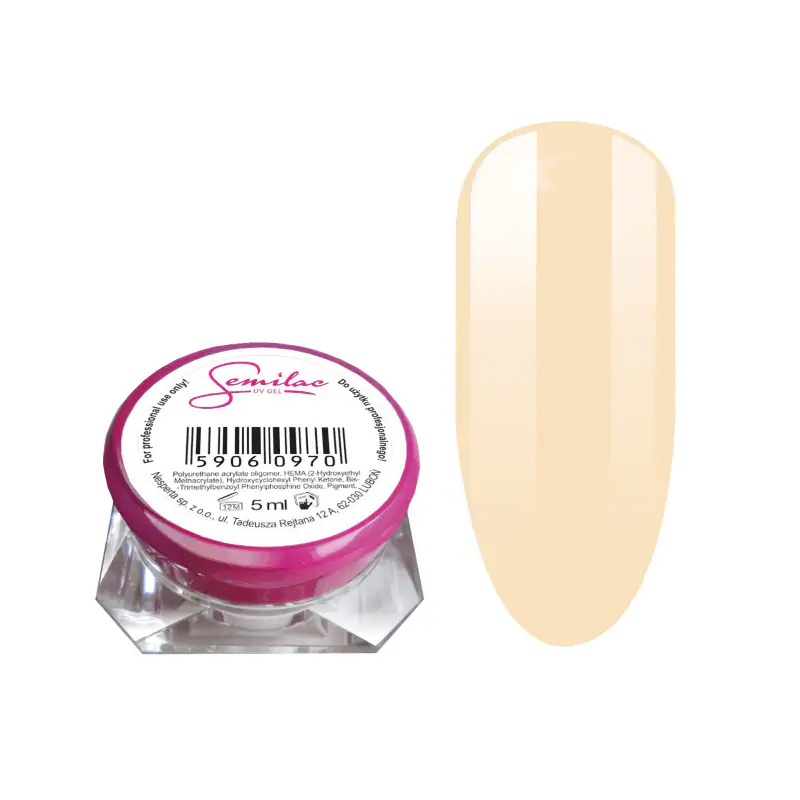 Gel UV color pentru unghii Semilac, 5 g, Delicate French 002 2021 shopu.ro