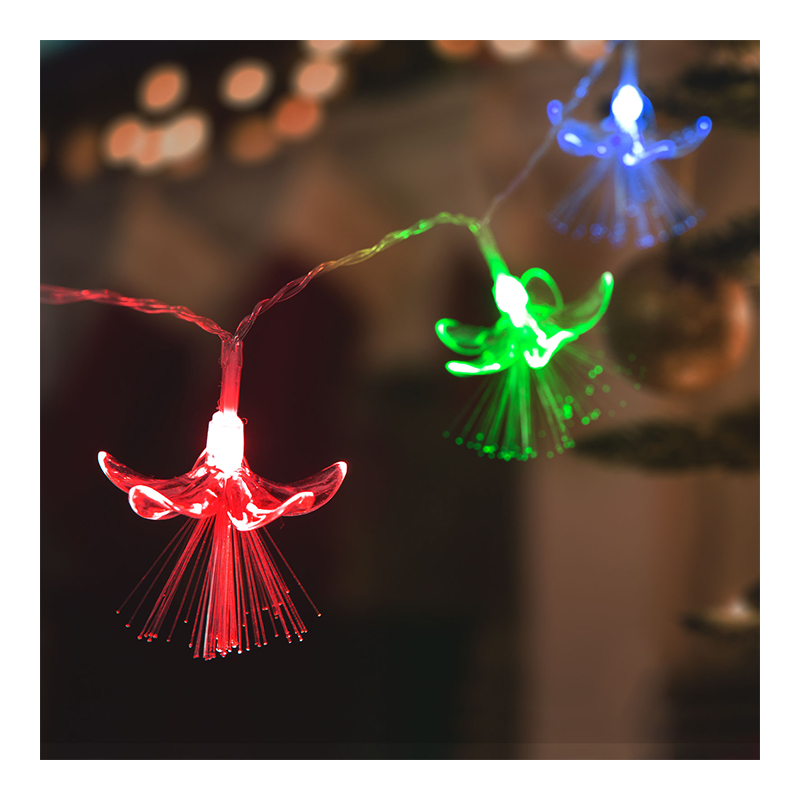Poza Ghirlanda luminoasa Family Pound, 2.85 m, 20 LED-uri, 2 x AA, forma flori, Multicolor