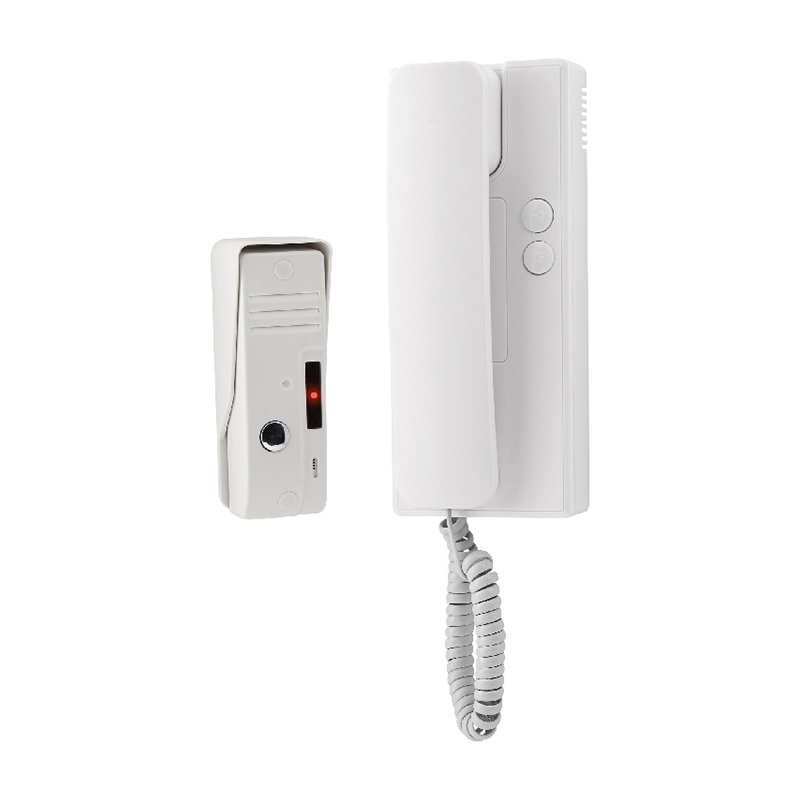 Interfon audio cu receptor/fir, 15 V, 78 dB, IP44, plastic, cablu 1.5 m, Alb General