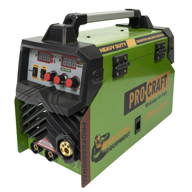 Invertor de sudura semi-automat Procraft SPH-310P, 310 A, MIG, MAG, MMA, electrozi 1.6 – 4 mm, IP 21 Procraft