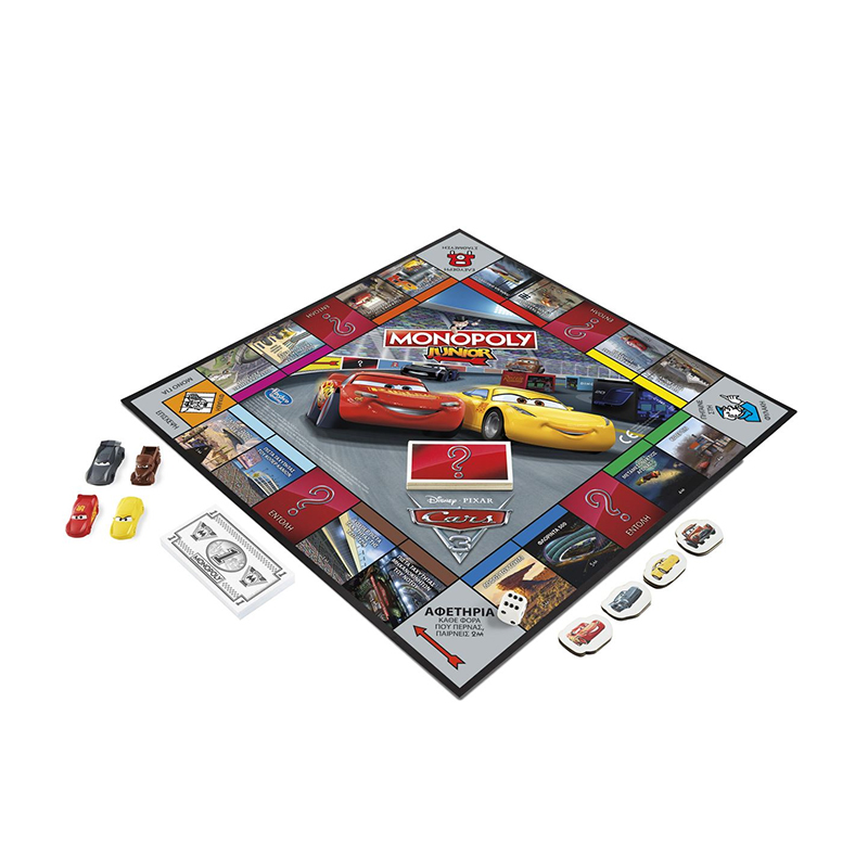 Joc de societate Monopoly Junior Cars Hasbro, 2-4 jucatori, 5 ani+