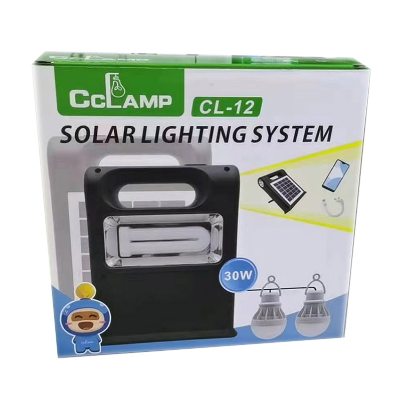 Kit solar CCLAMP CL-12, 30 W, functie power bank, 2 becuri incluse CCLamp imagine noua 2022
