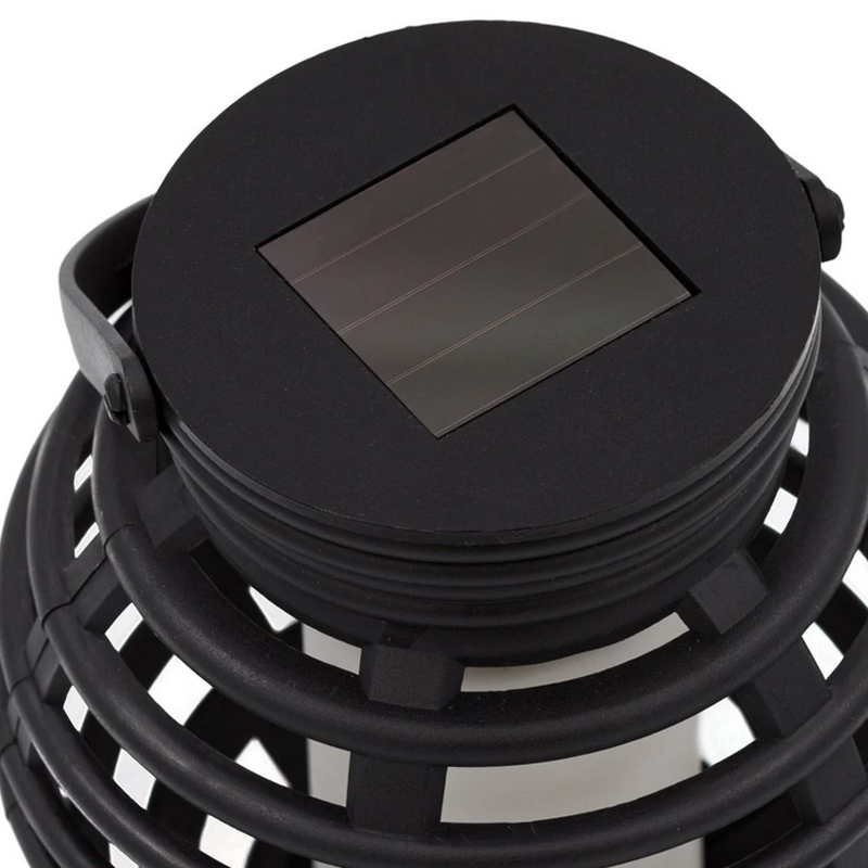 Lampa solara LED, 11 x 11 cm, aprindere automata, baterie reincarcabila, intrerupator on/off, plastic, Negru