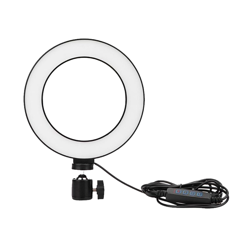 Lampa circulara profesionala LED Karemi, 26 cm, 3200-5600 K, telecomanda inclusa, suport telefon incorporat Karemi