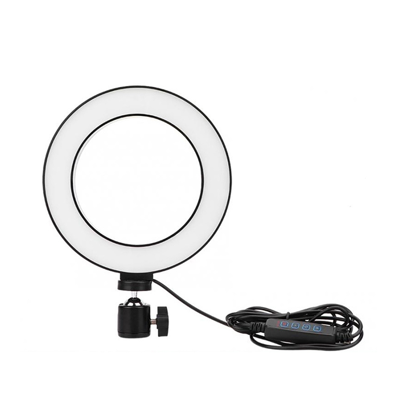 Lampa circulara profesionala LED Karemi, 33 cm, 3200-5500 K, telecomanda inclusa, suport telefon incorporat Karemi