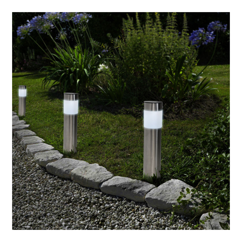 Lampa solara Family, 600 mAh, autonomie 6-8 h, 6 x 6 x 27 cm, LED, lumina alb rece, metal