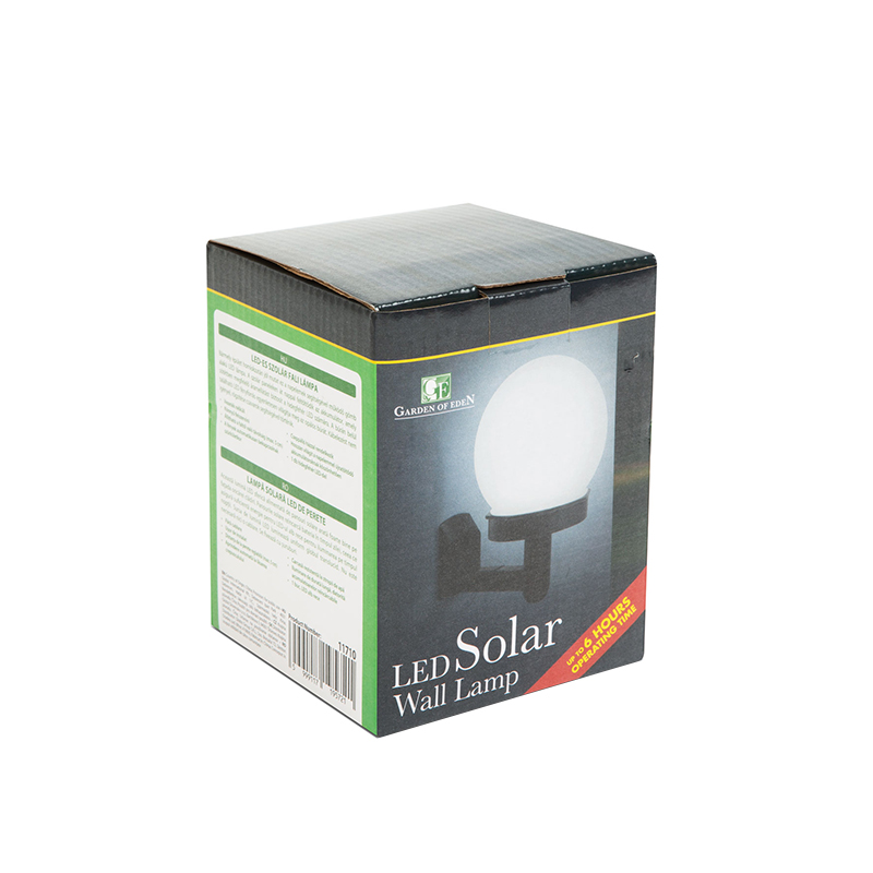 Lampa solara LED Family, 40 mAh, autonomie 6-8 h, 10 cm, plastic, lumina alb rece, Negru