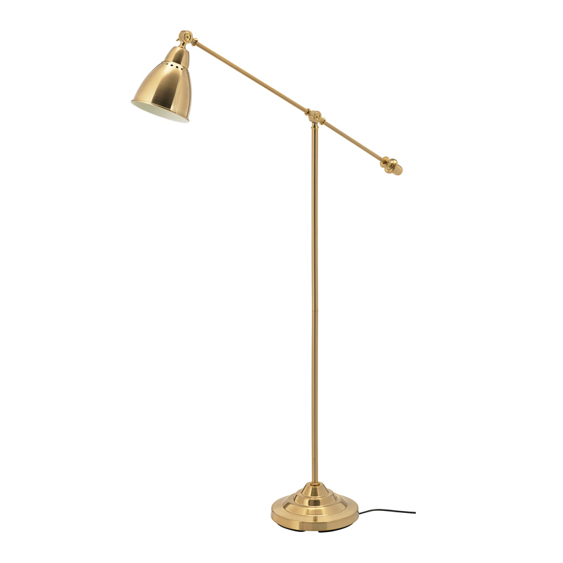 Lampadar metalic, 15 W, inaltime 146 cm, Auriu