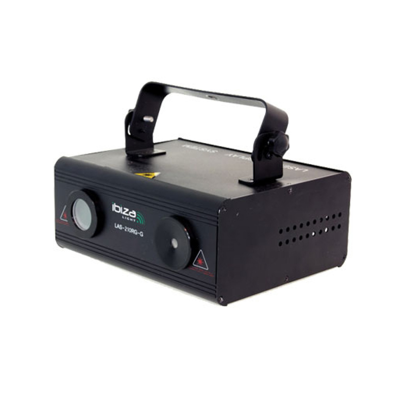 Laser 150 mW red, 60 mW green, control audio