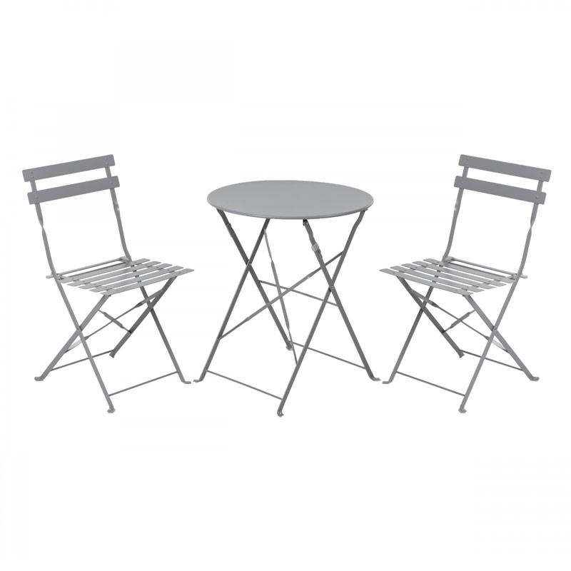 Masa cu 2 scaune pentru gradina Bistro Roma, metal