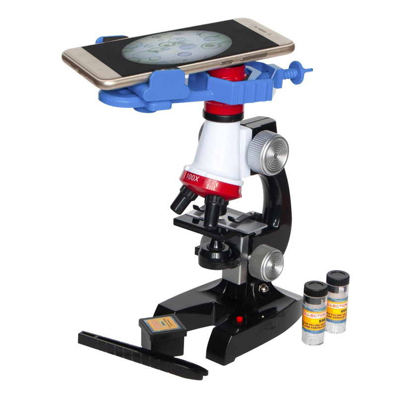 Microscop pentru copii 100x - 1200x, caracasa mobila, 6 ani+