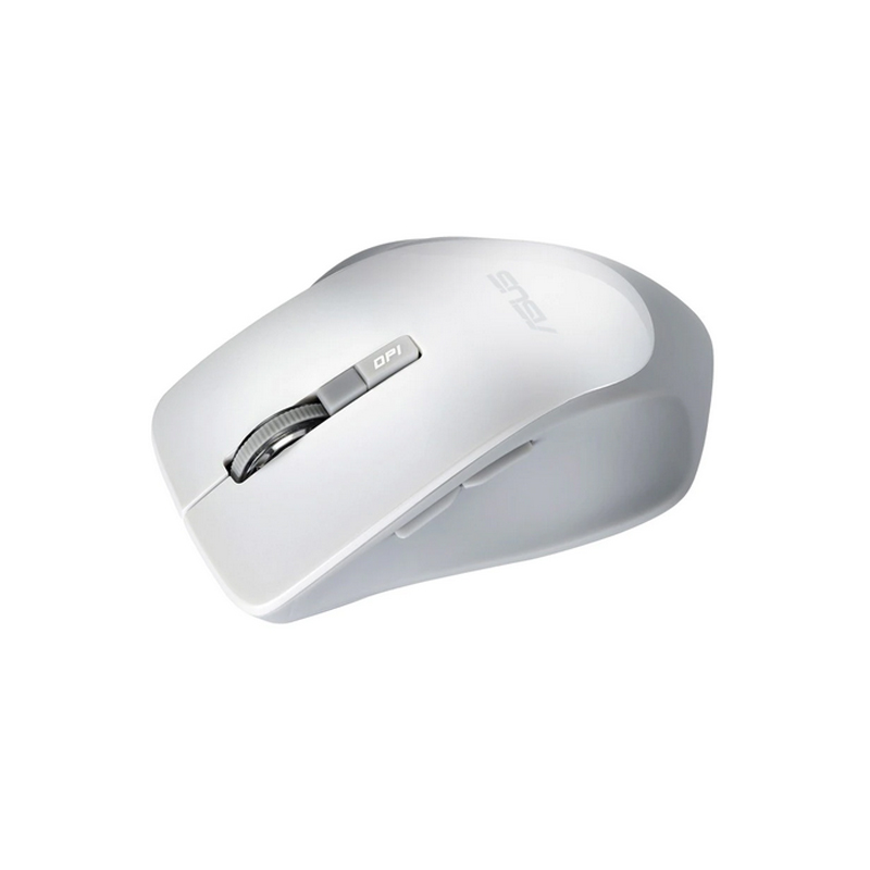 Mouse Asus WT425, Wireless, 1600 DPI reglabil, 7 butoane, Senzor Optic, Scroll, Click silentios, Silent White