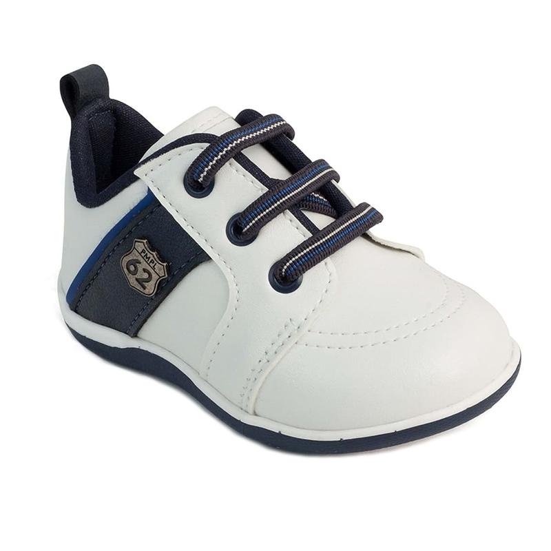 Pantofi Pimpolho, marimea 20, 12 cm, 9-10 luni, Alb/Albastru