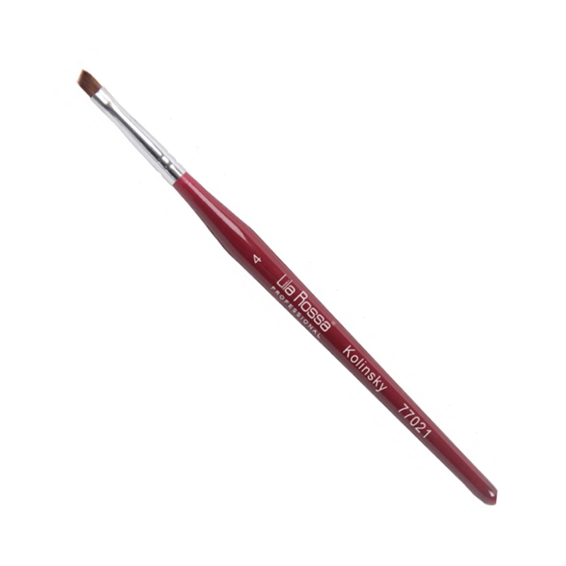 Pensula pentru unghii Kolinsky Lila Rossa, nr.4, varf inclinat Lila Rossa