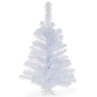 Pin artificial de Craciun alb de masa cu 60 de ramuri, 75 cm Pin artificial de Craciun alb de masa cu 60 de ramuri, 75 cm