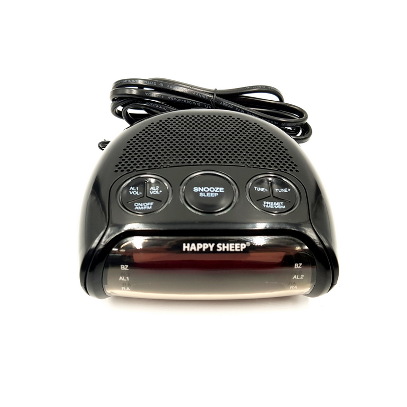 Radio cu ceas Happy Sheep, FM/AM, 230 V, indicator banda, control volum, alarma, ecran digital, Negru Happy Sheep