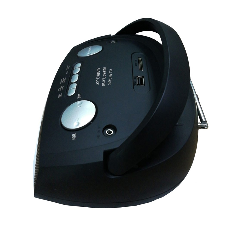 Radio portabil Bluetooth Akai, 3 W, player MP3, jack Aux-In, display LED, Negru