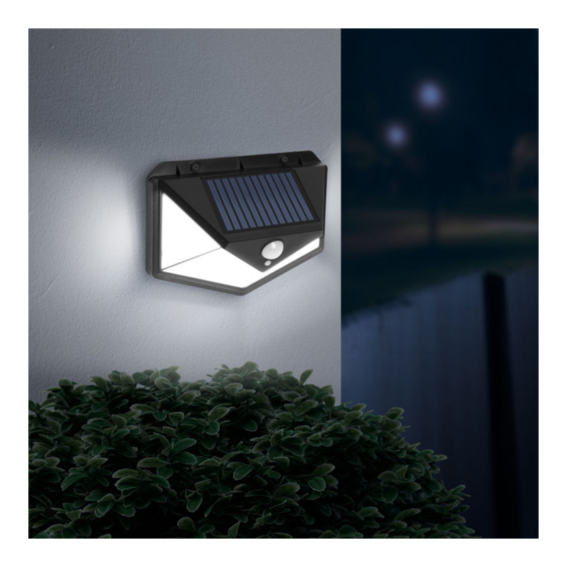 Reflector solar Phenom, 5 W, 280 lm, 1200 mAh, 150 x 60 x 110 mm, senzor miscare, 136 x LED