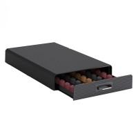 Sertar de organizare pentru 50 de capsule de cafea, 40 x 24 x 6 cm, Negru Sertar de organizare pentru 50 de capsule de cafea, 40 x 24 x 6 cm, Negru