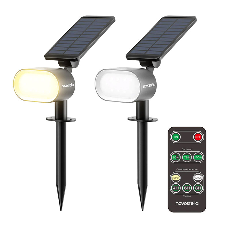 Set 2 lampi solare Novostella Inteligente, 105 lm, lumina rece si calda, telecomanda inclusa Novostela imagine noua 2022