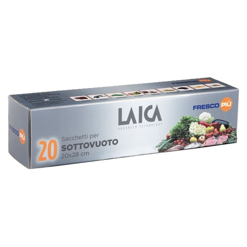 Set 20 pungi pentru vidarea alimentelor Laica, 20 x 38 cm Laica
